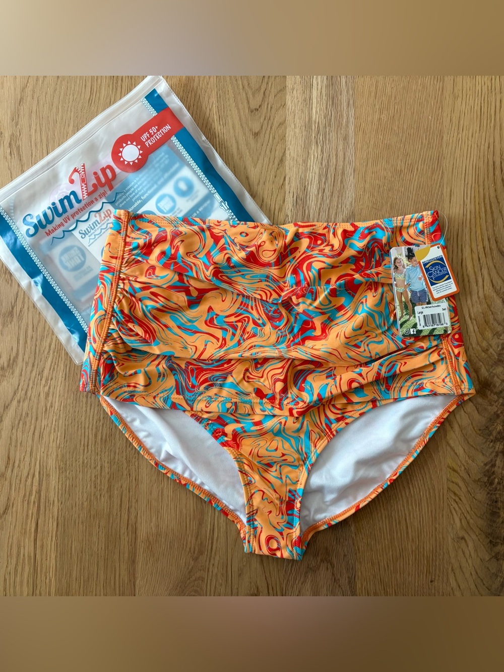 SwimZip ruched bottoms - Large